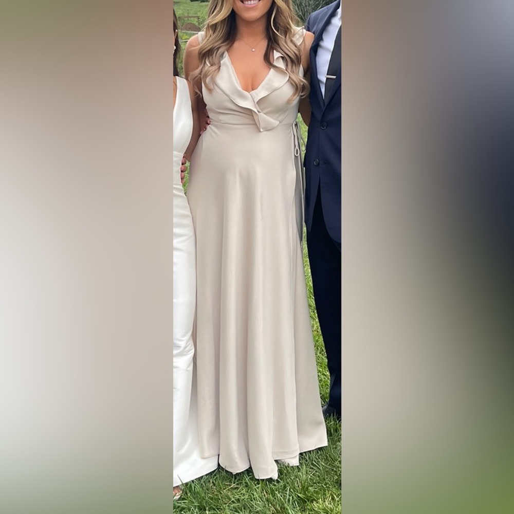BHLDN Tansy Satin Charmeuse Maxi Dress